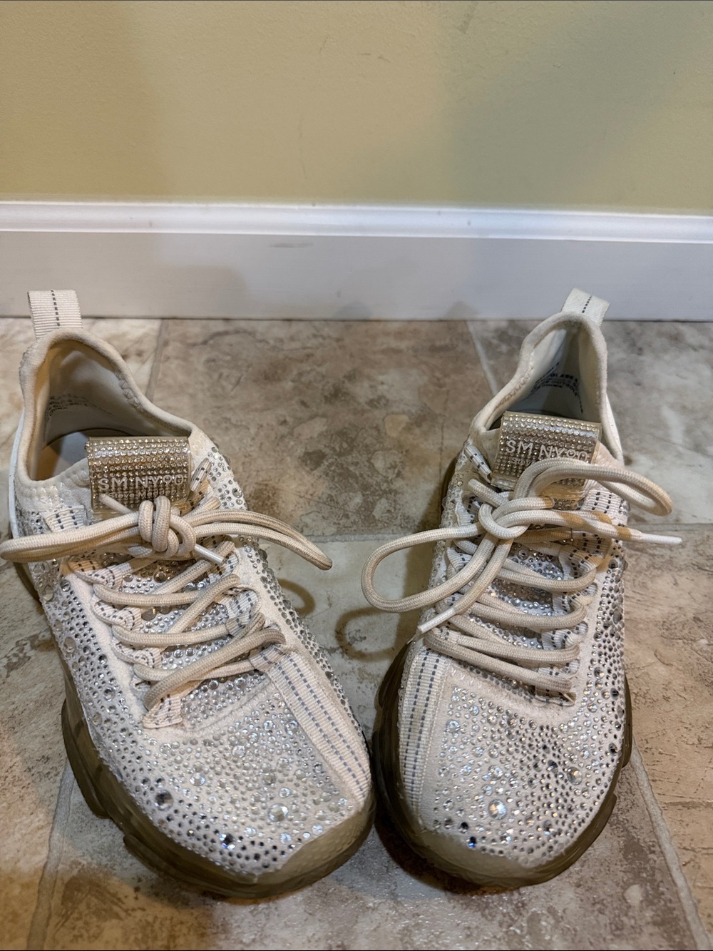 Women’s Steve Madden Maxima Rhinestone Sneakers - Picture 3 of 7